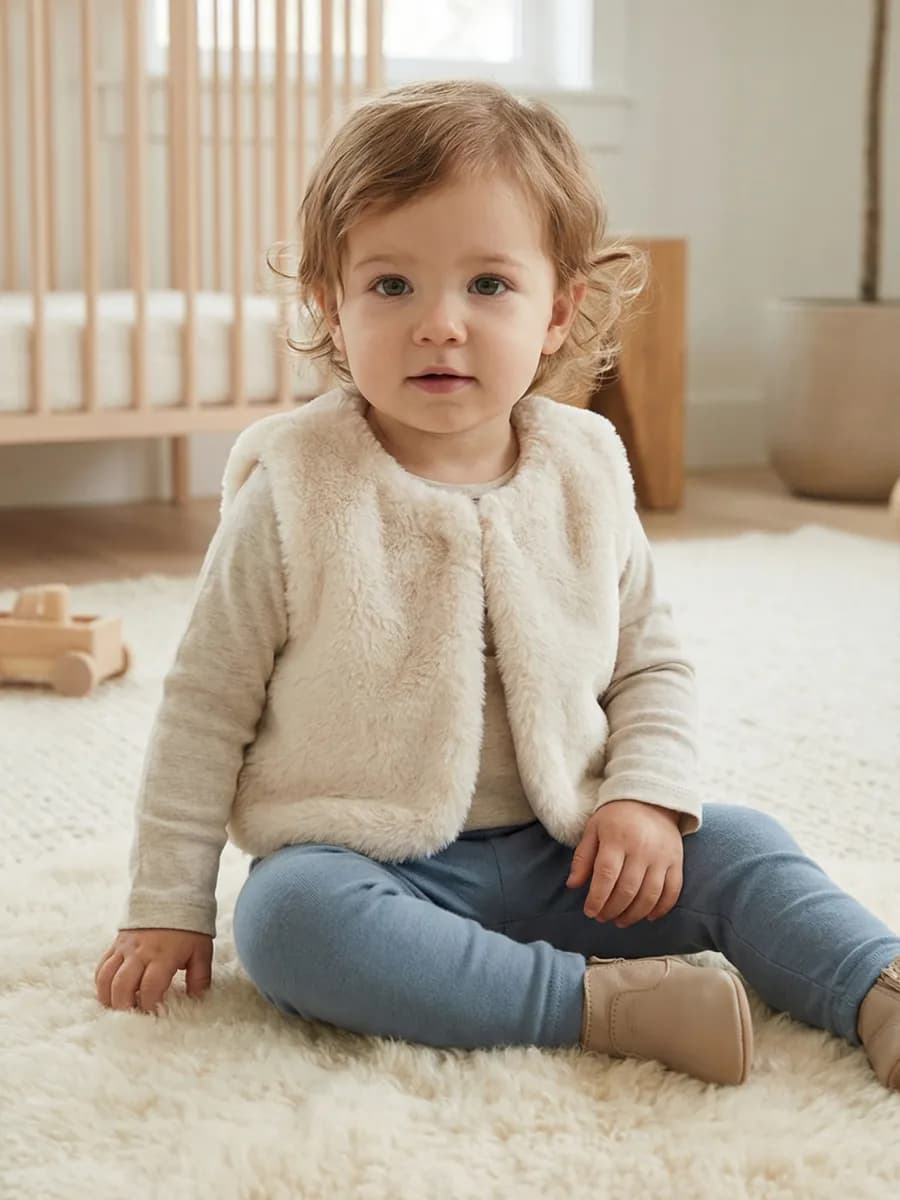 Жилет для младенца меховой