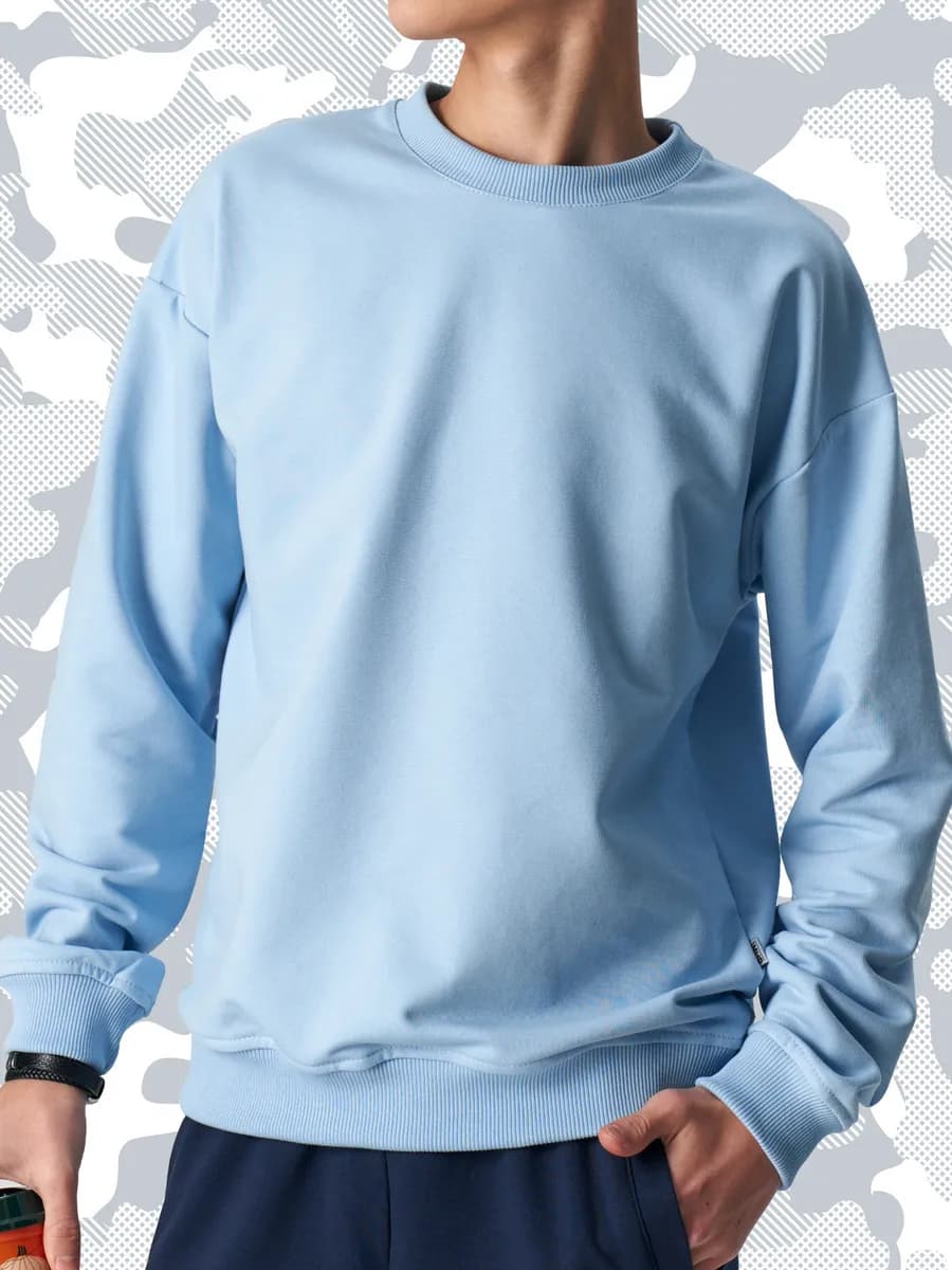 Свитшот оверсайз для мальчика без начеса подростковый