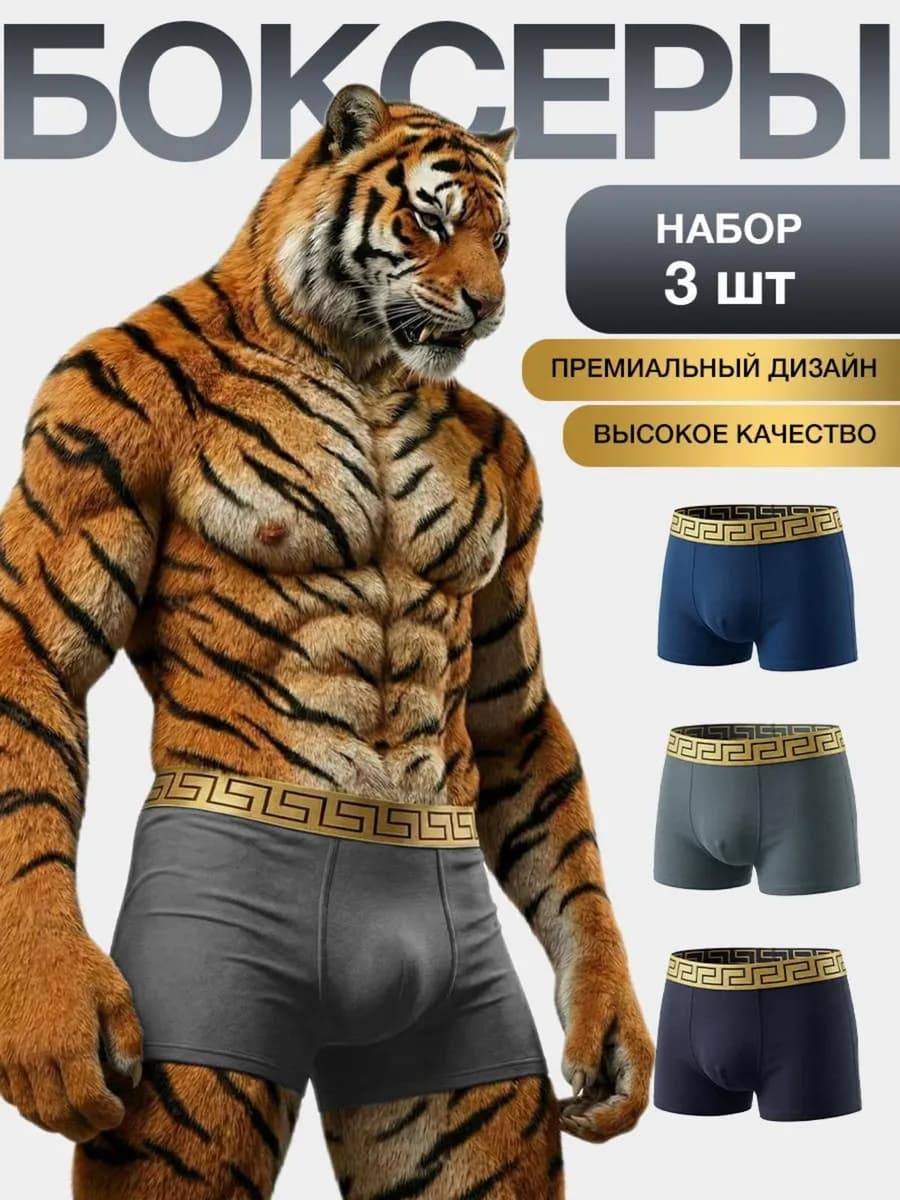 Трусы боксеры набор 3 шт