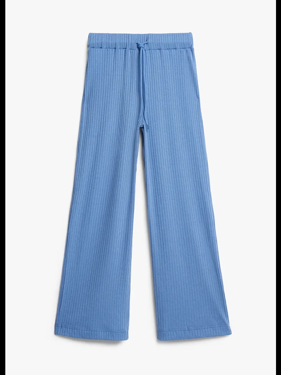 Брюки рибовые голубые