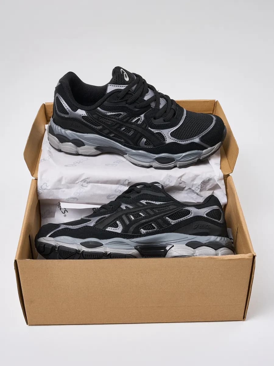 Кроссовки кеды Gel NYC асикс волейбольные черные