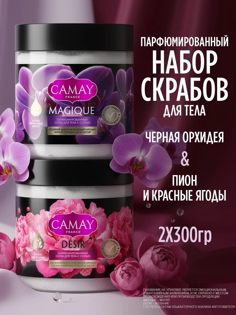 Скраб для тела парфюмированный женский солевой набор 2 шт