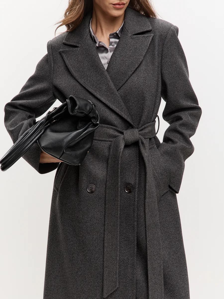 Пальто демисезонное длинное