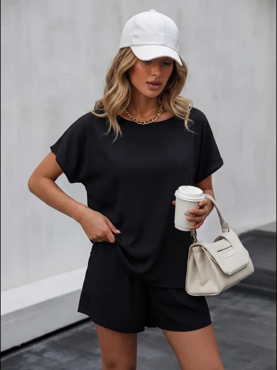 Костюм домашний с шортами летний оверсайз