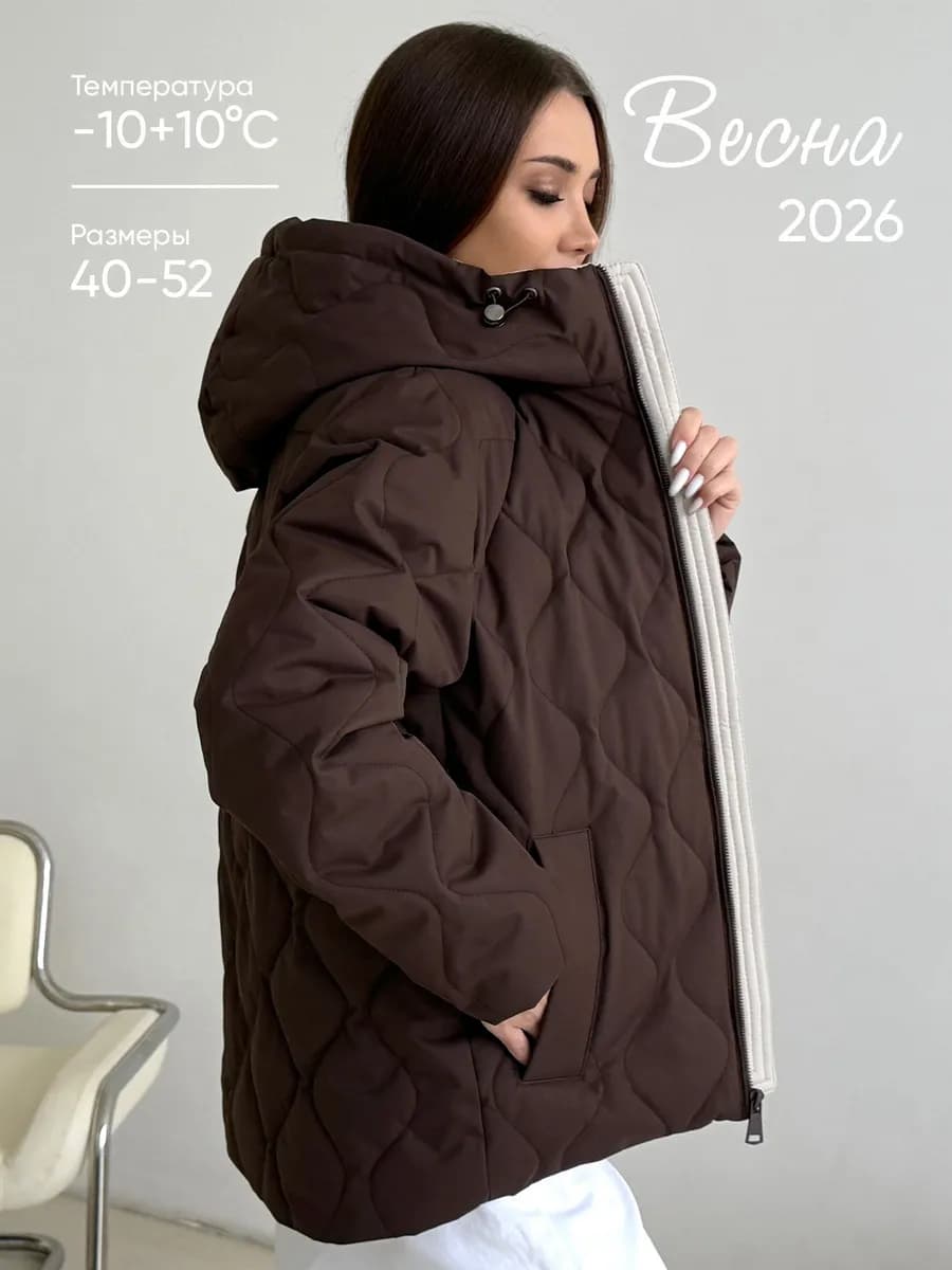 Куртка демисезонная с капюшоном короткая