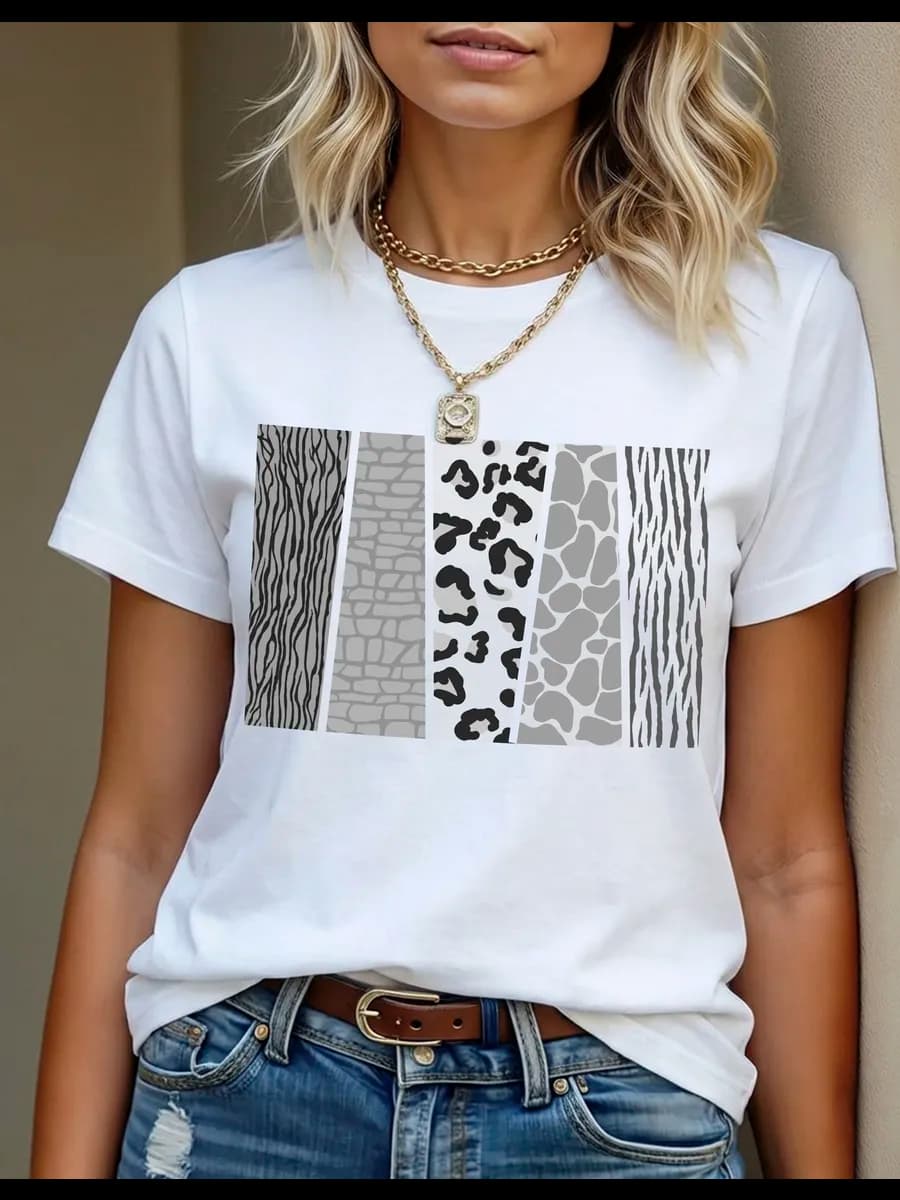 Нарядная футболка с принтом animal энимал