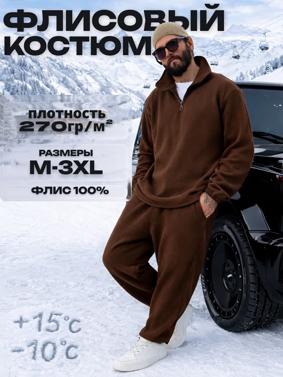 Спортивный костюм флисовый теплый