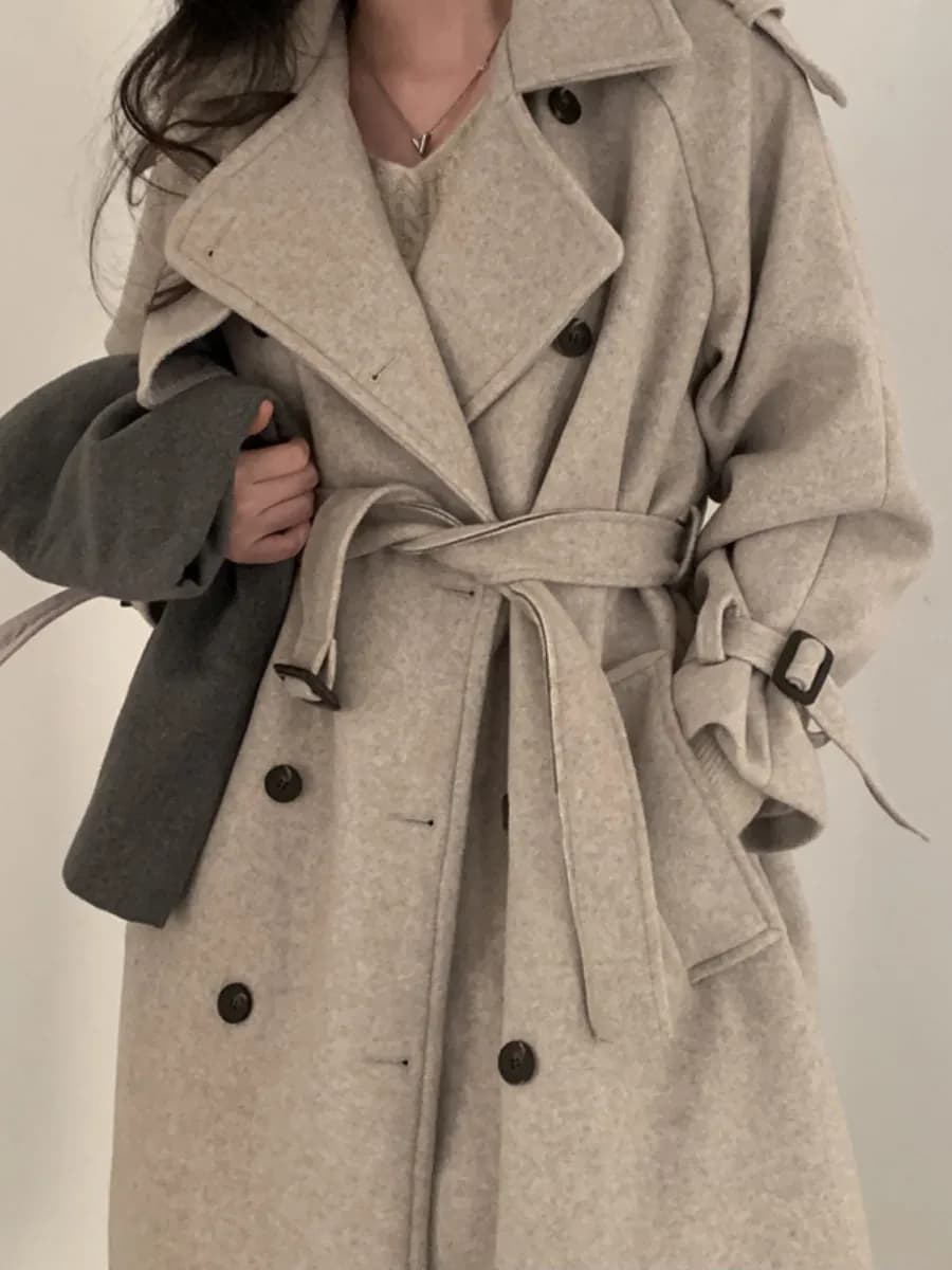 Пальто демисезонное длинное оверсайз