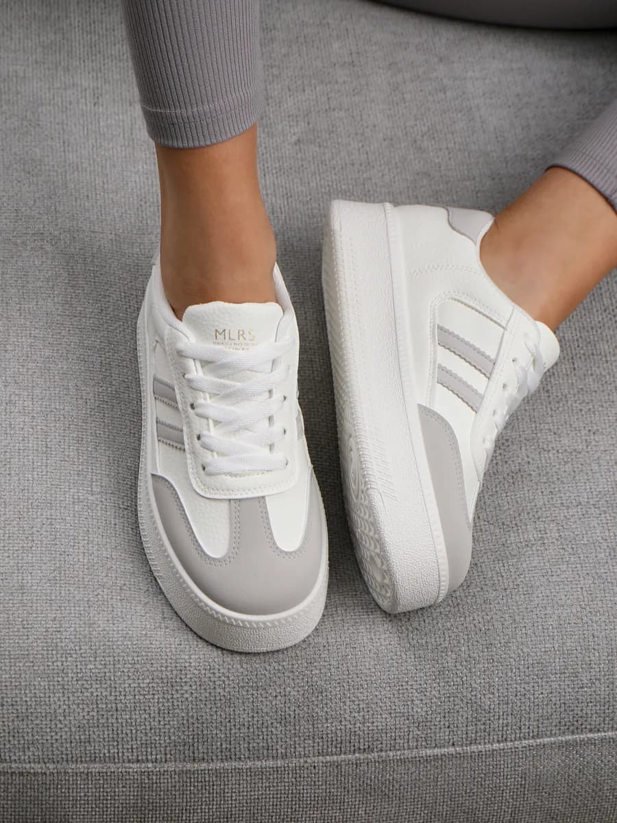 Кеды на высокой платформе белые