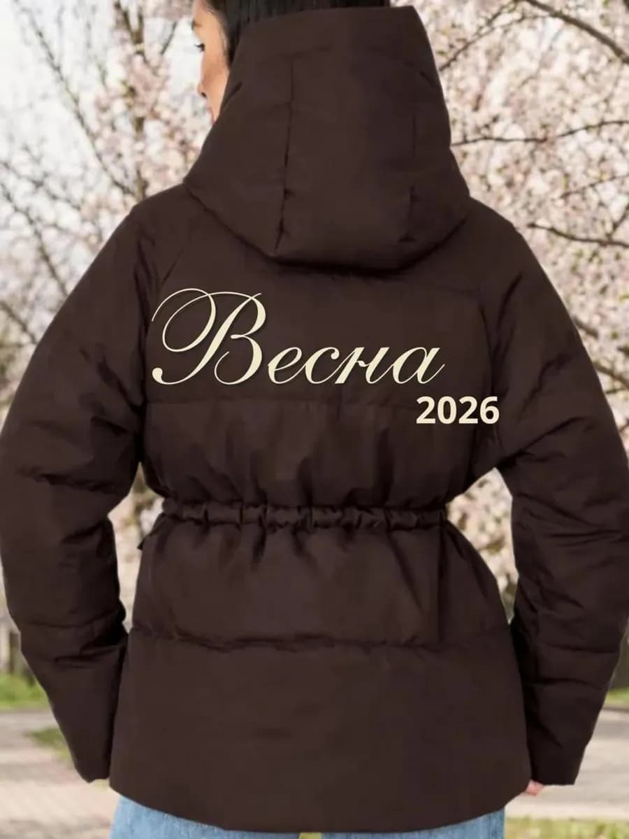 Куртка демисезонная с капюшоном удлиненная