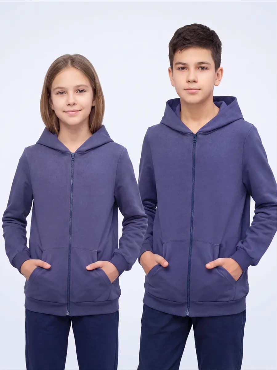 Толстовка детская на молнии с капюшоном