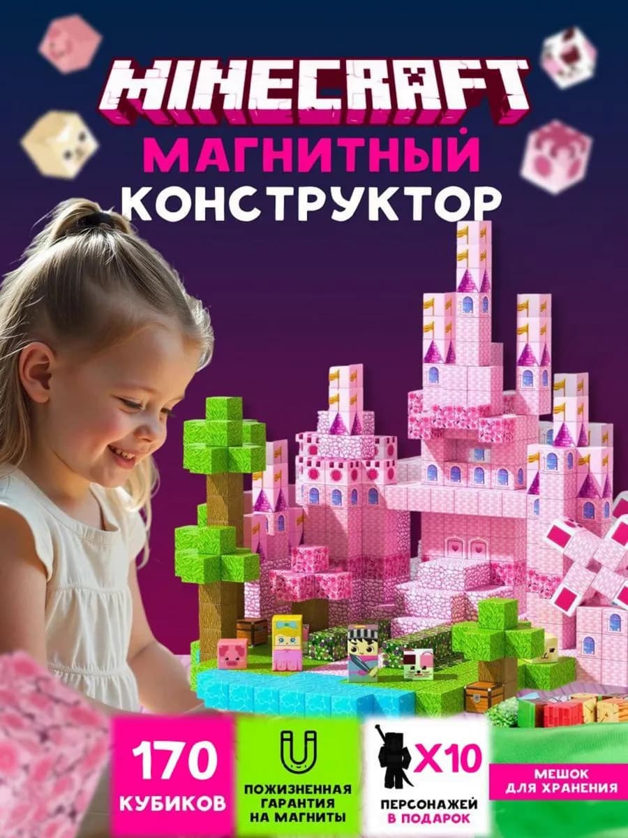 Магнитный конструктор minecraft