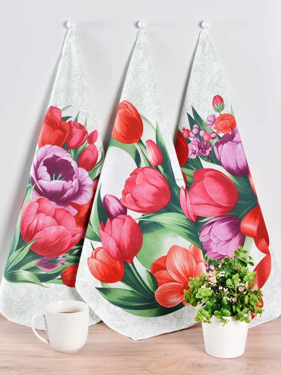 Полотенца кухонные 47х60см 3 шт рогожка