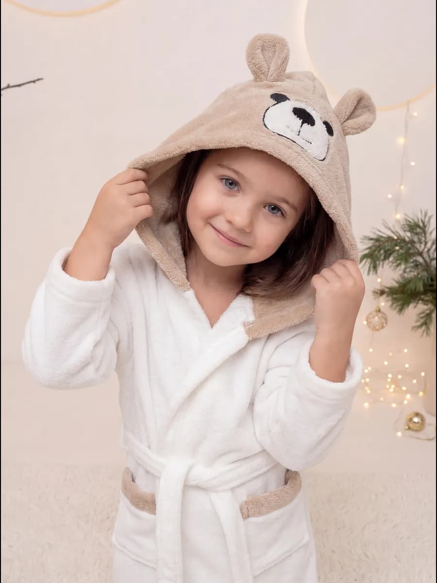 Халат детский с капюшоном