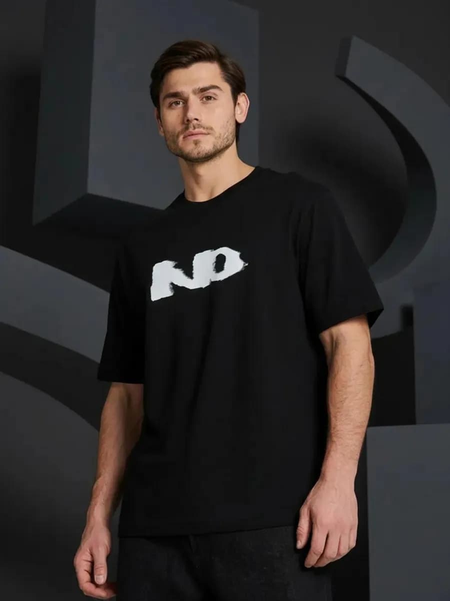 Футболка оверсайз из хлопка с надписью