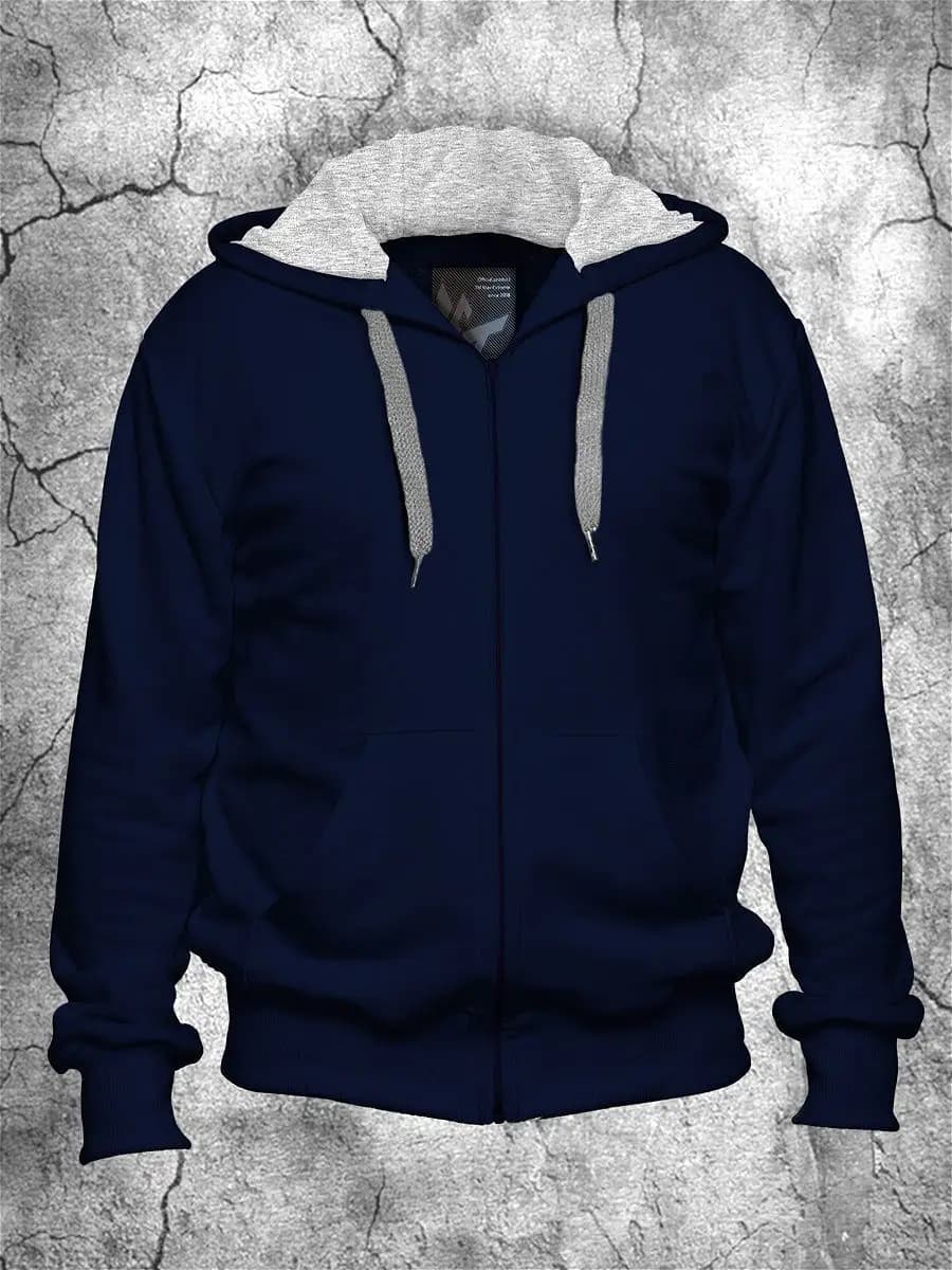 Зип худи мужское без начеса зипка на молнии Зипхуди синее
