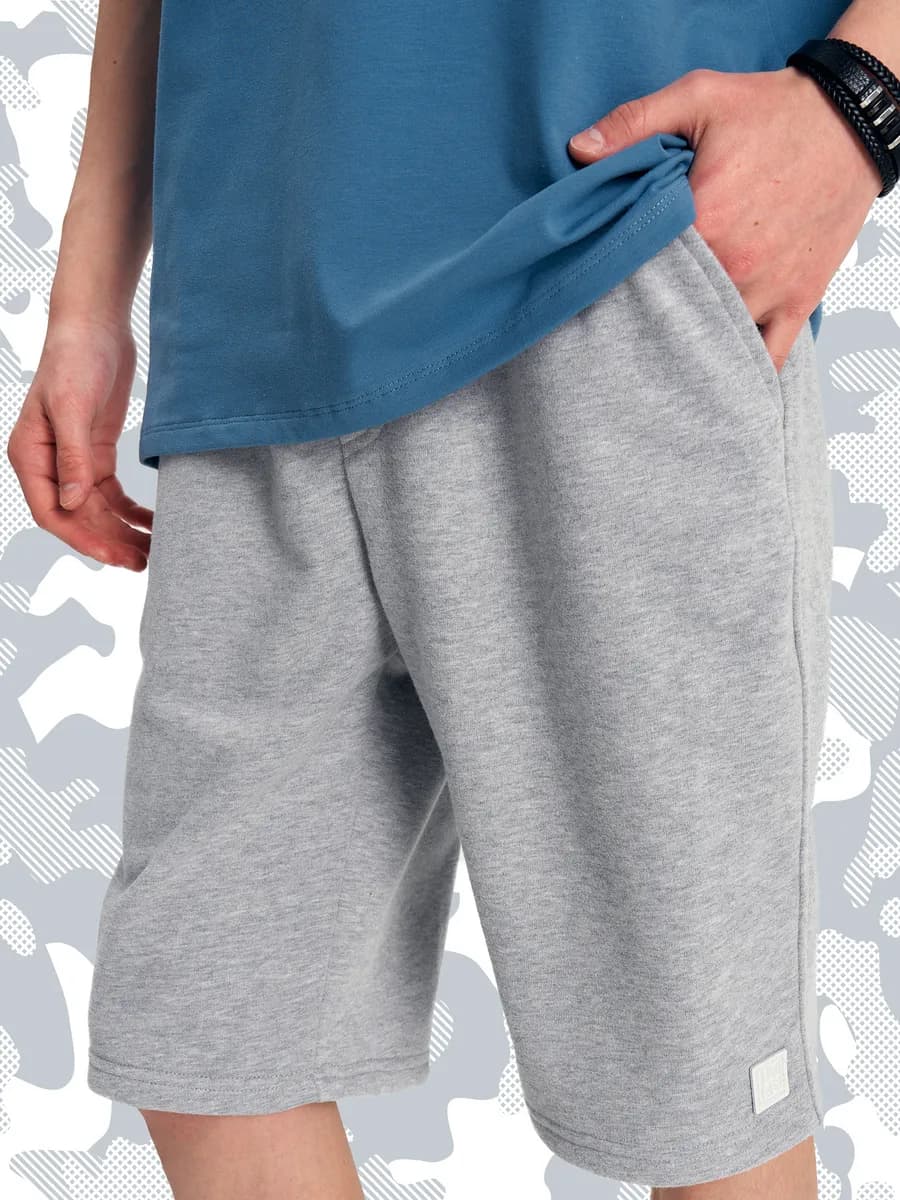 Шорты для мальчика спортивные серые домашние хлопок