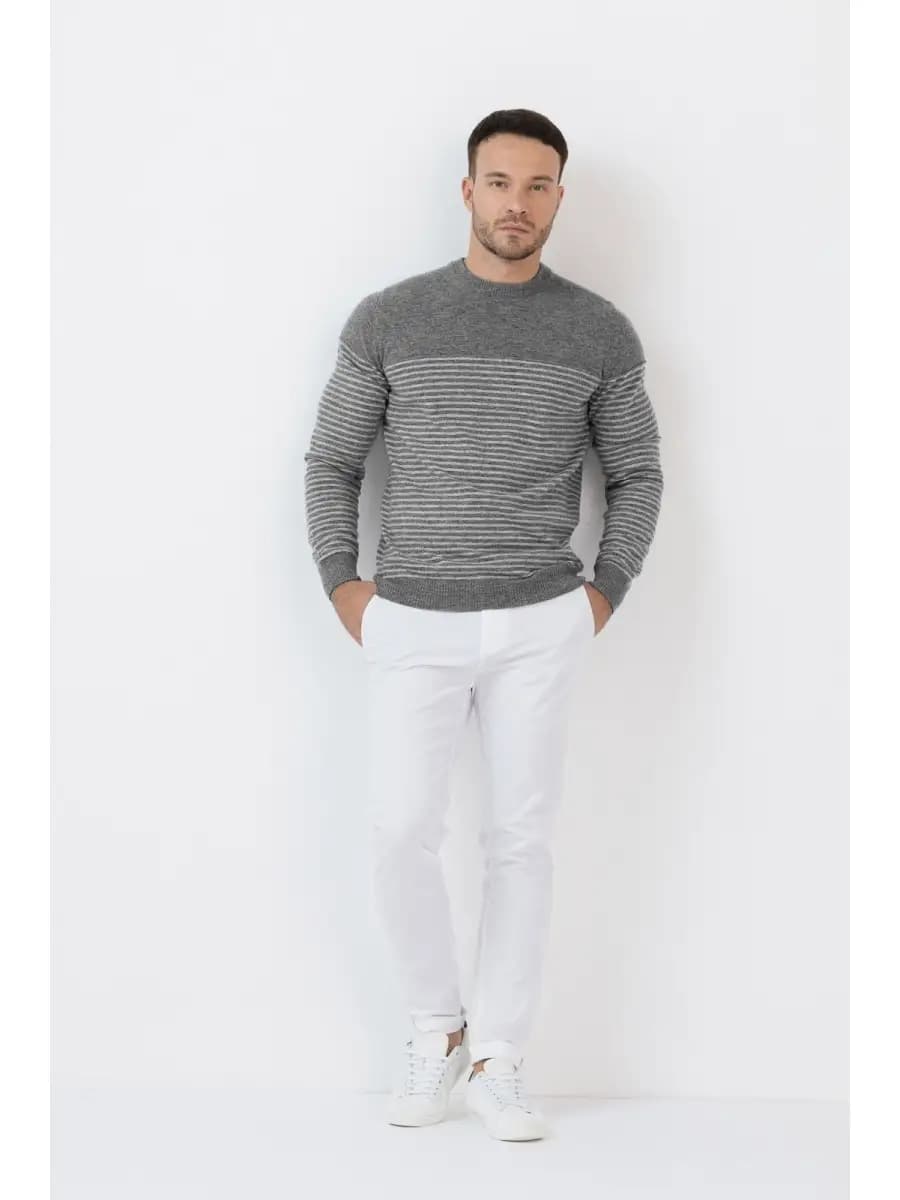 Теплый джемпер, тонкий шерстяной свитер