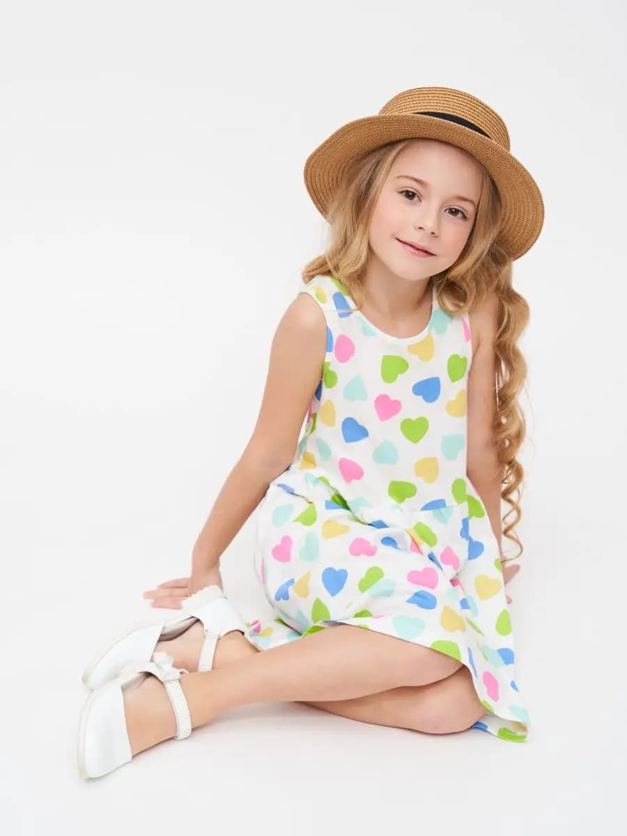 Сарафан платье для девочки летнее в сад и на пляж
