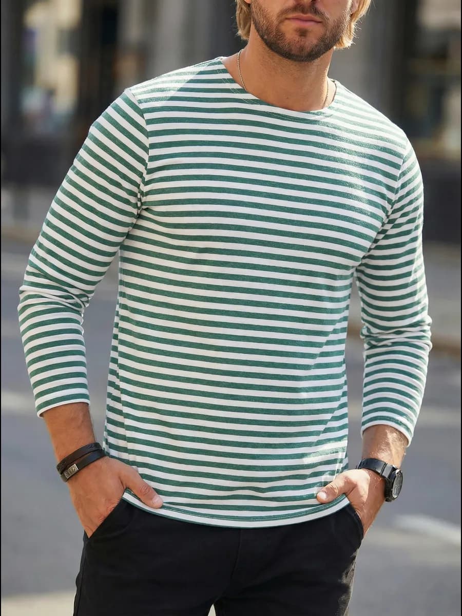 Лонгслив тельняшка в полоску хлопок оверсайз