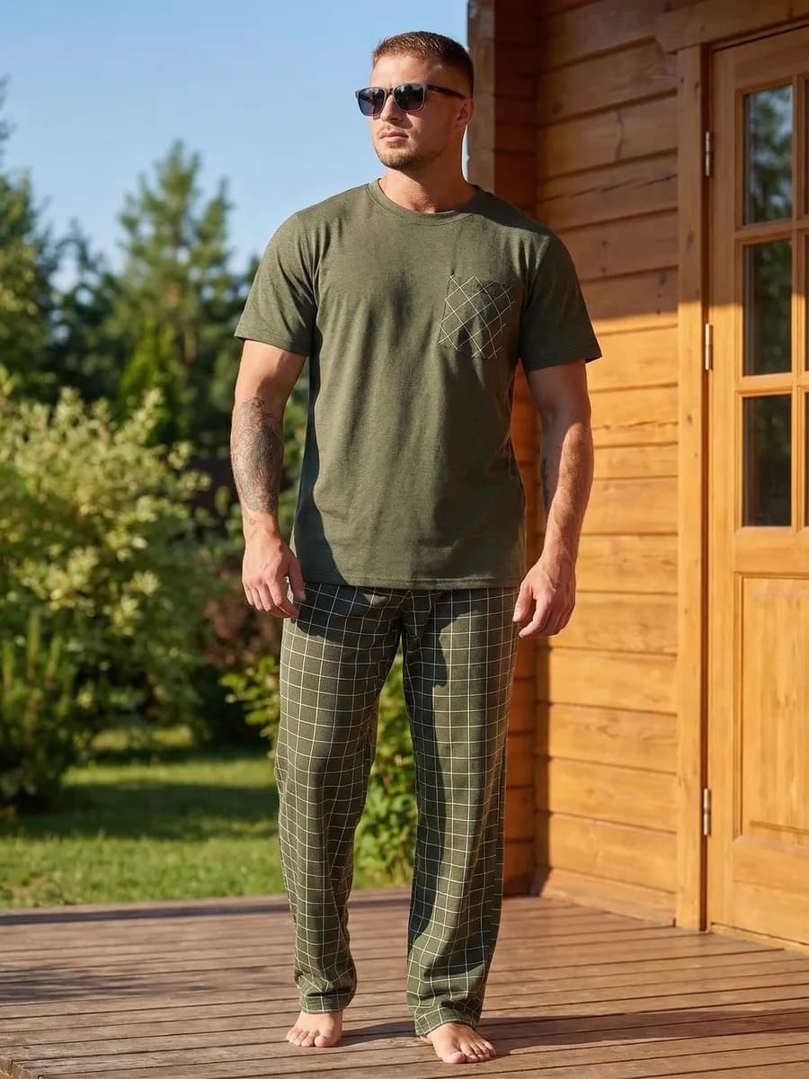 Костюм домашний летний с брюками пижама