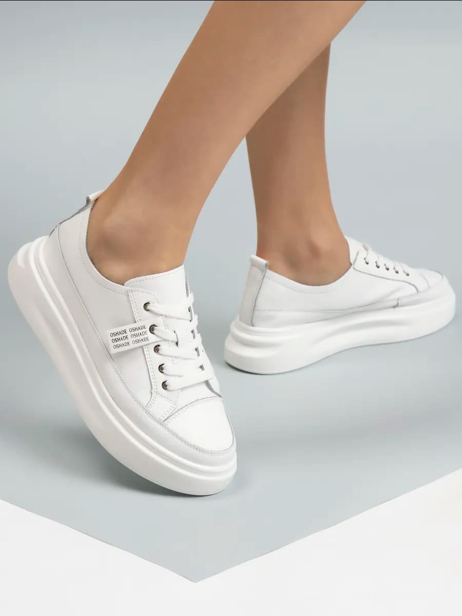 Кеды белые женские натуральная кожа