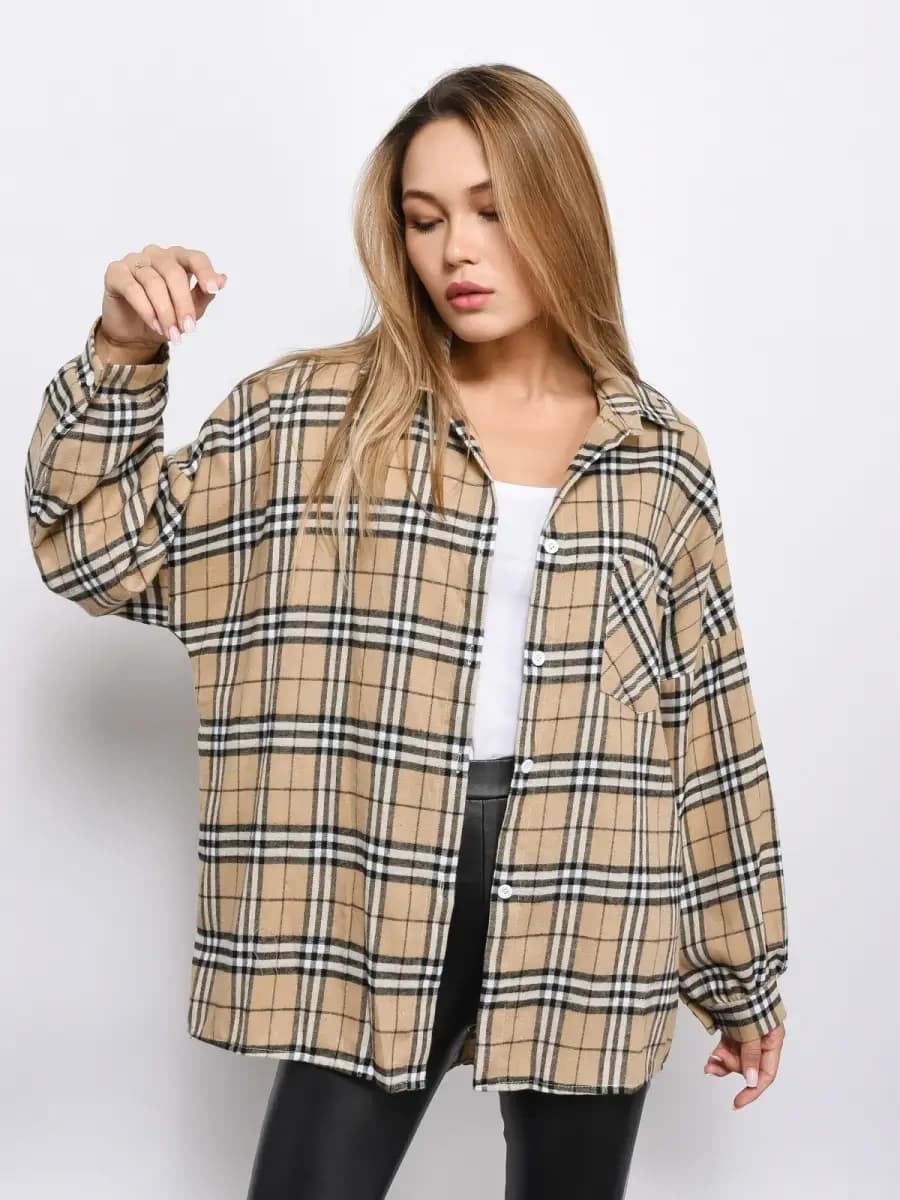 Рубашка в клетку оверсайз