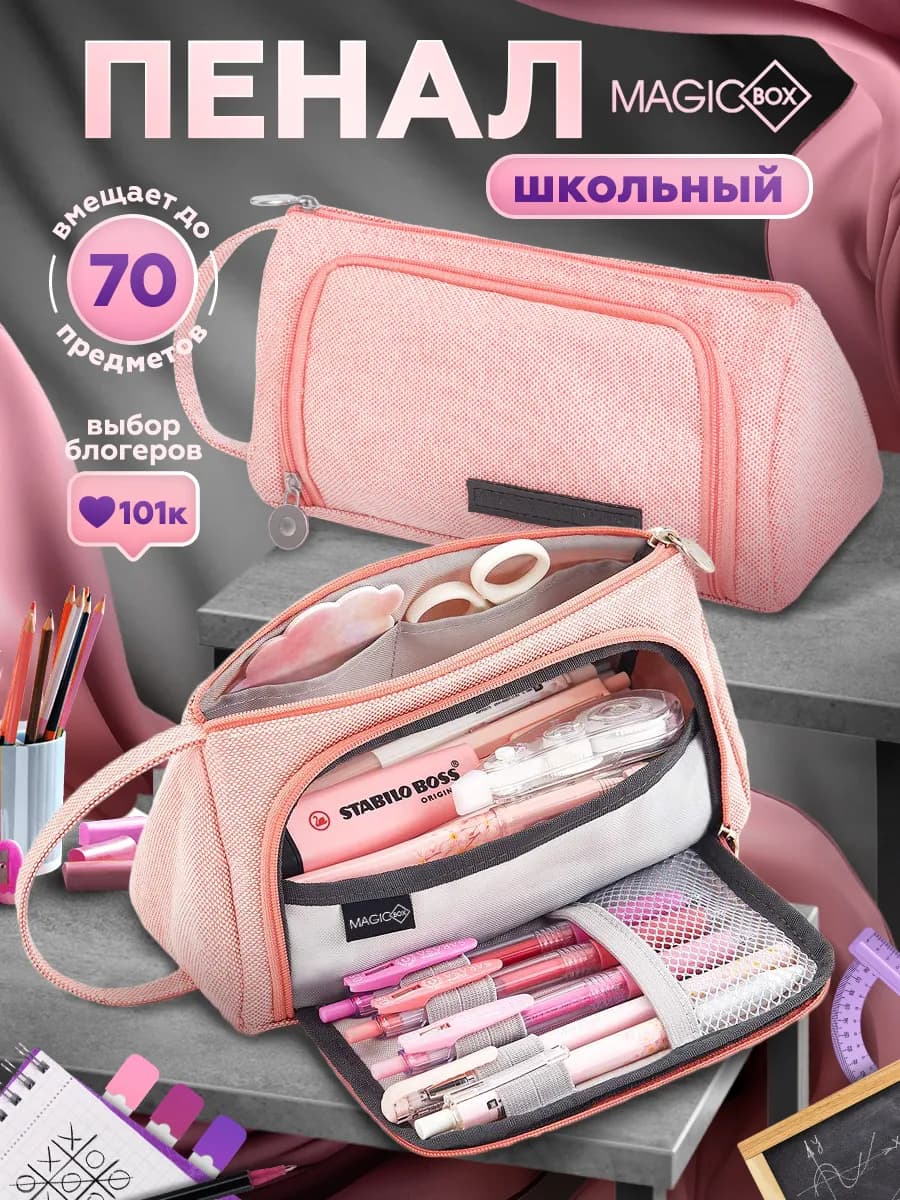 Пенал косметичка школьный подростковый