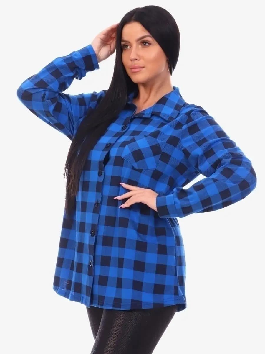 Рубашка в клетку оверсайз