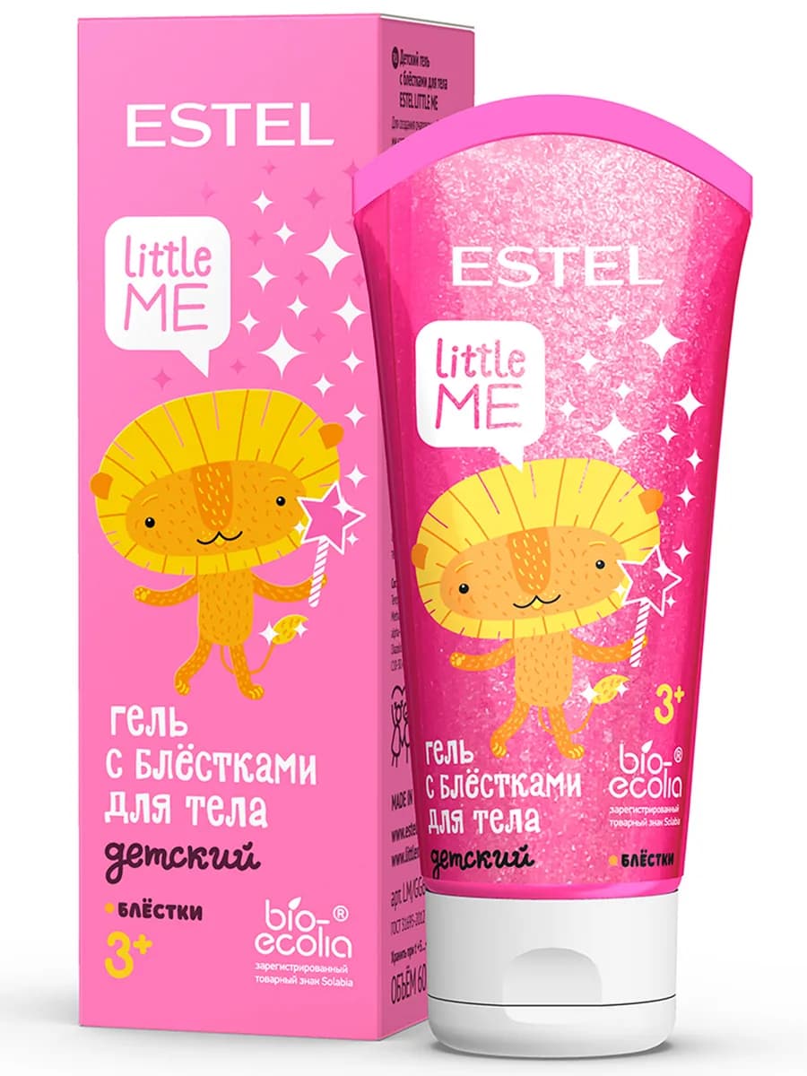 Гель для тела детский LITTLE ME с блестками, 60 мл