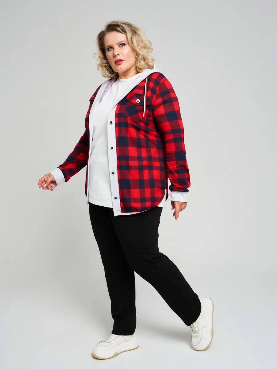 Рубашка хлопковая с капюшоном