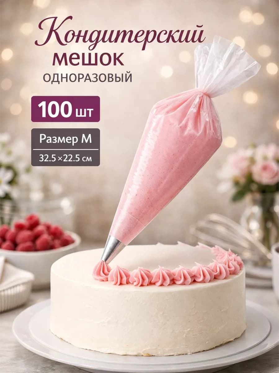 Кондитерские мешки одноразовые 100 шт