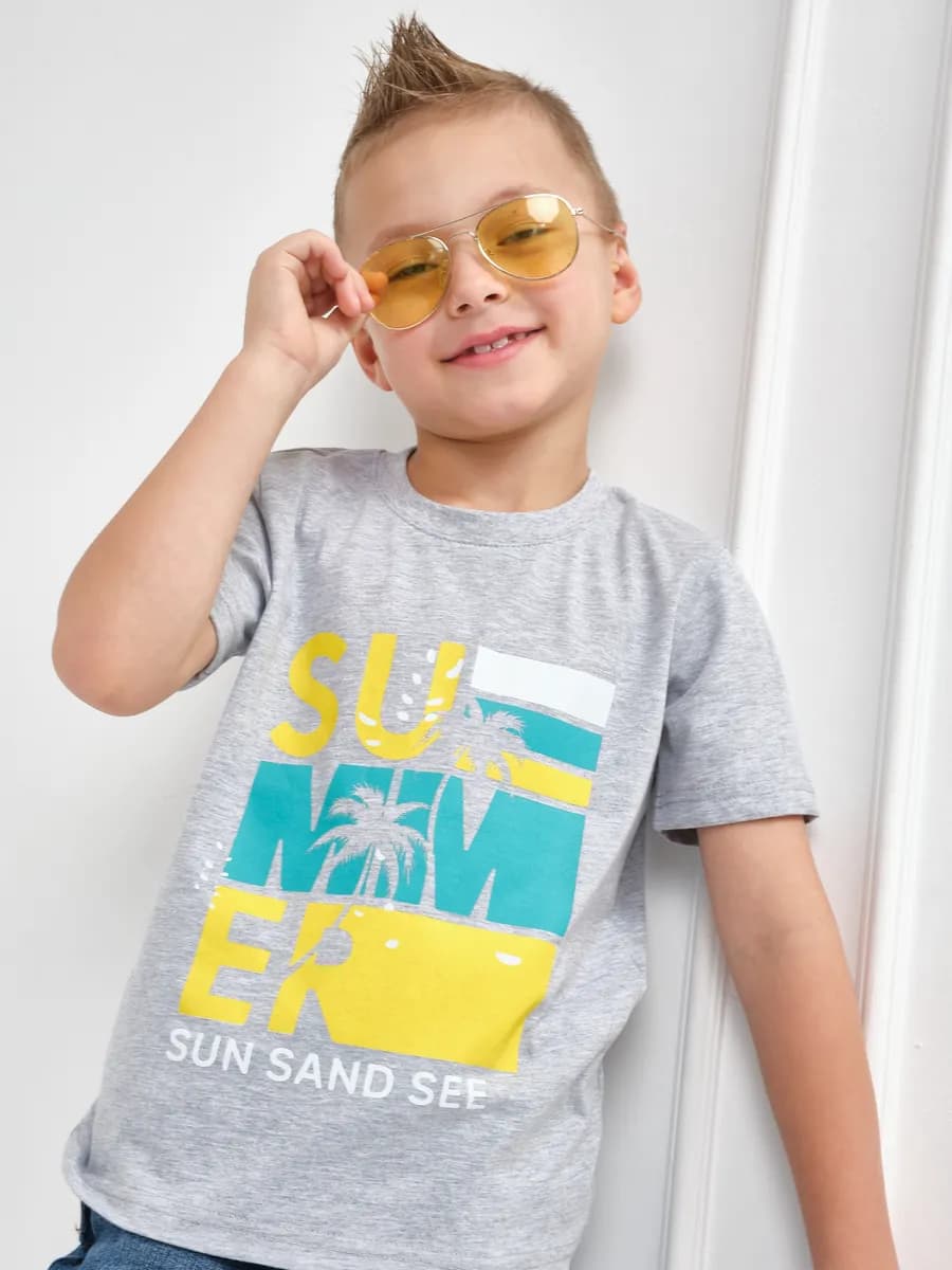 Футболка с принтом хлопок