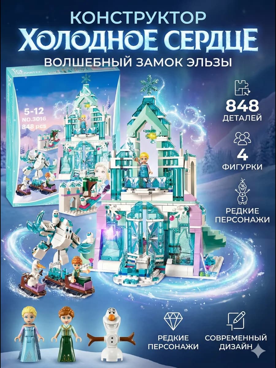 Конструктор Холодное сердце замок Эльзы