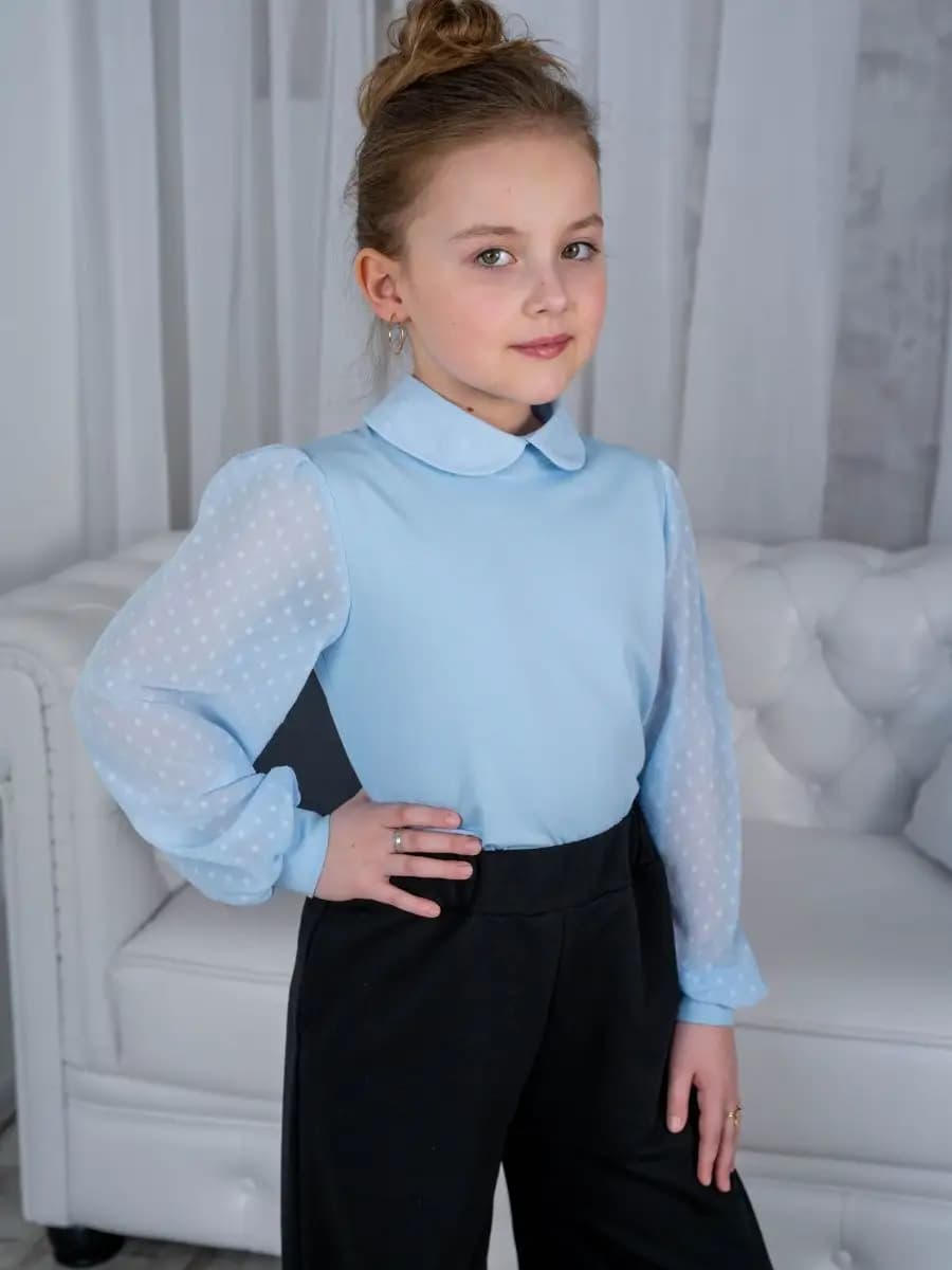 Блузка шифоновым рукавом