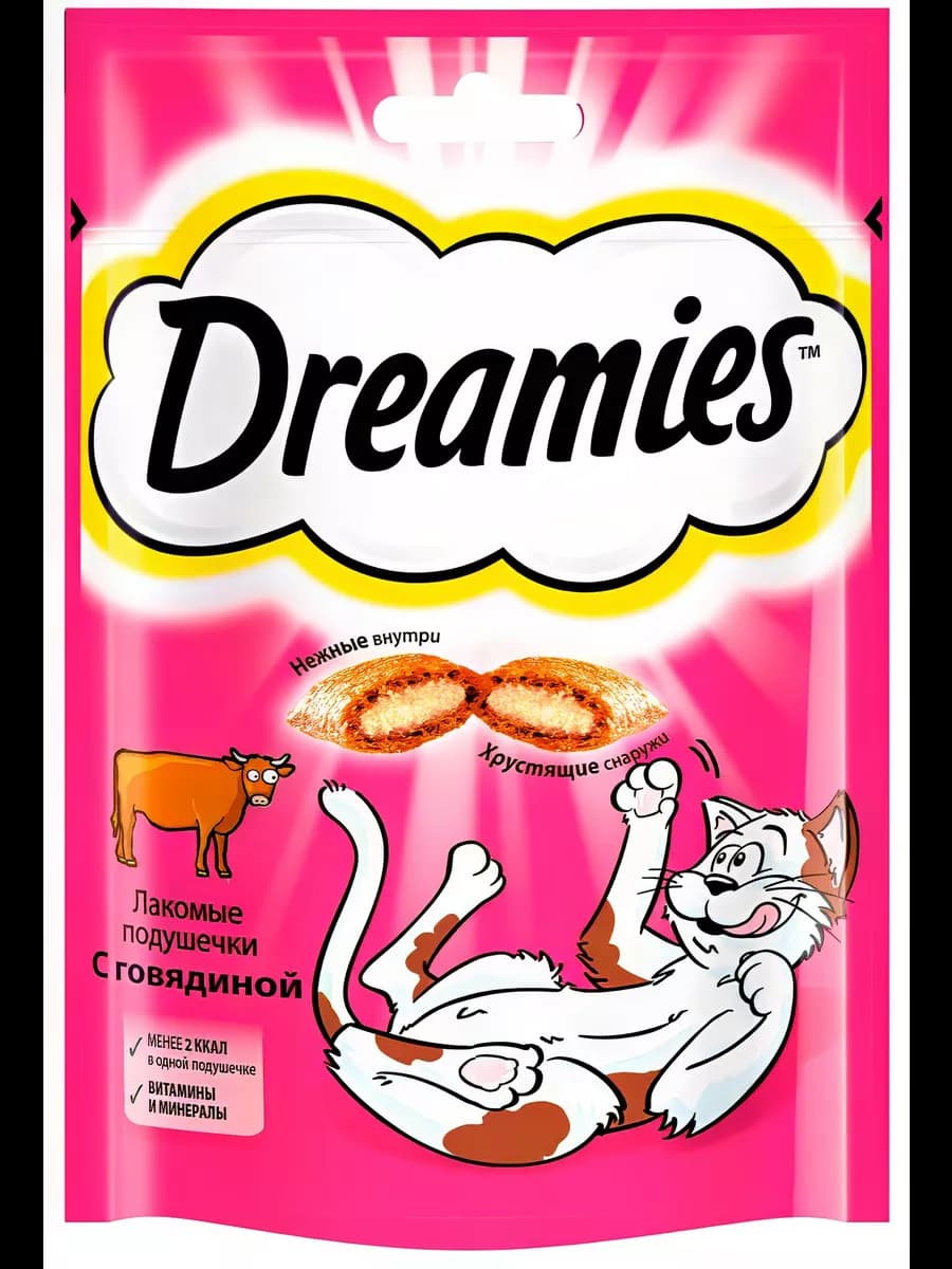 Лакомые подушечки для кошек, с говядиной, 30 г