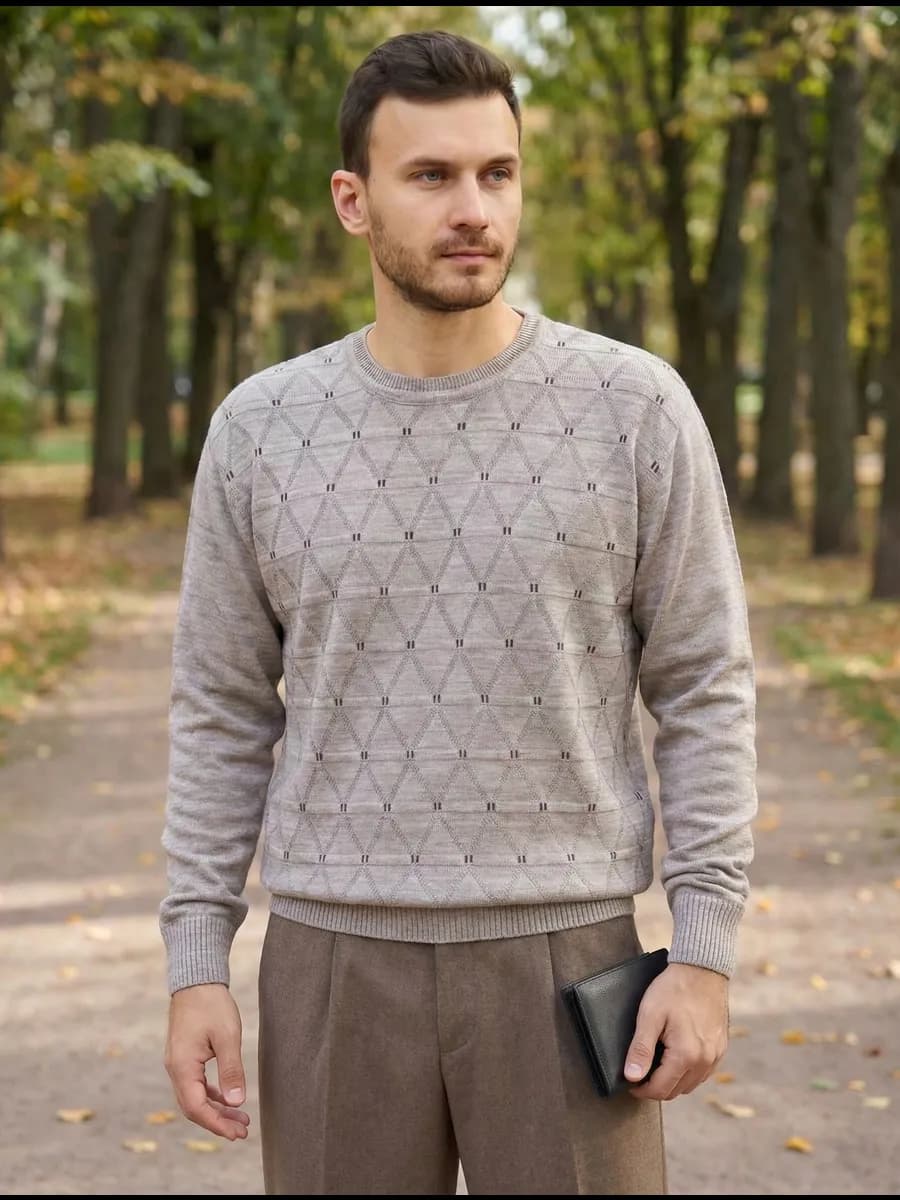 Джемпер, Свитер вязаный теплый классический