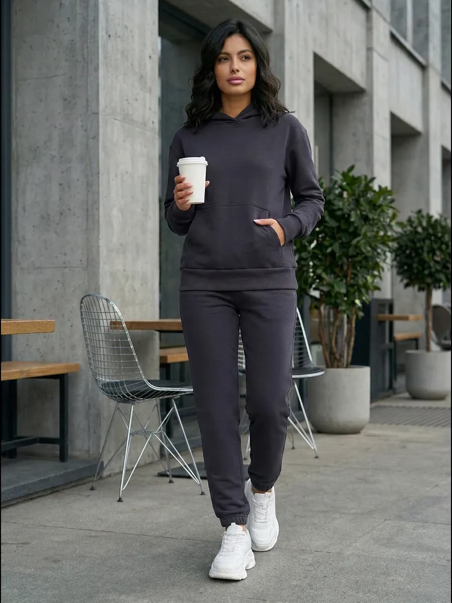 Спортивный костюм теплый без начеса оверсайз двойка