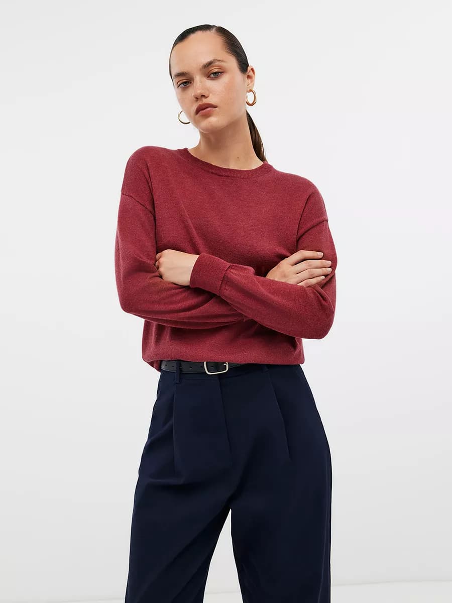 Джемпер оверсайз теплый