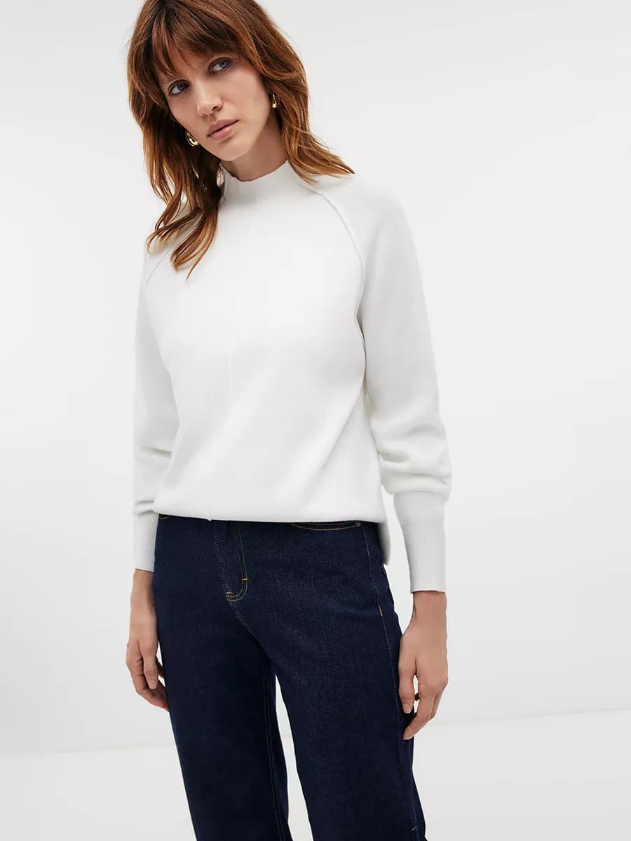 Джемпер теплый вязаный