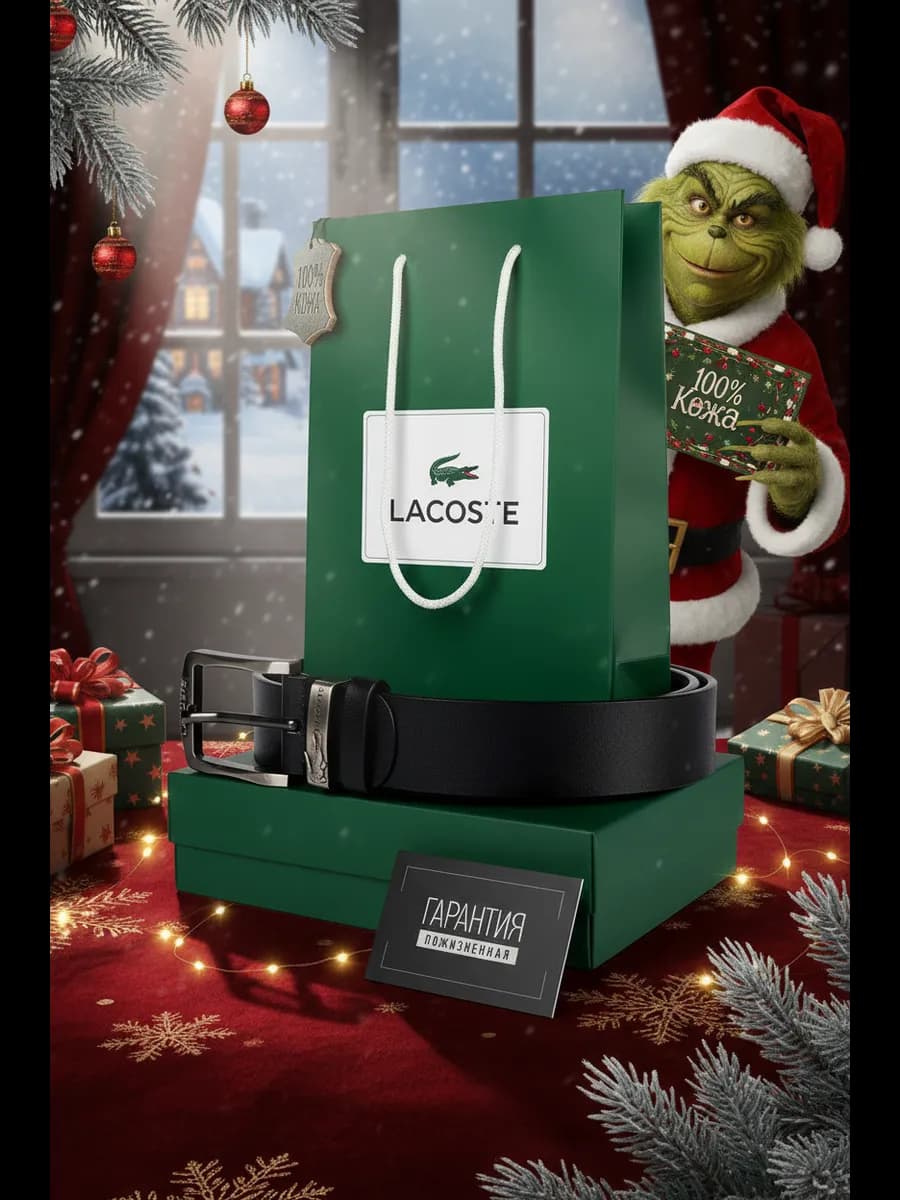 Ремень для джинс и брюк кожаный подарочный набор