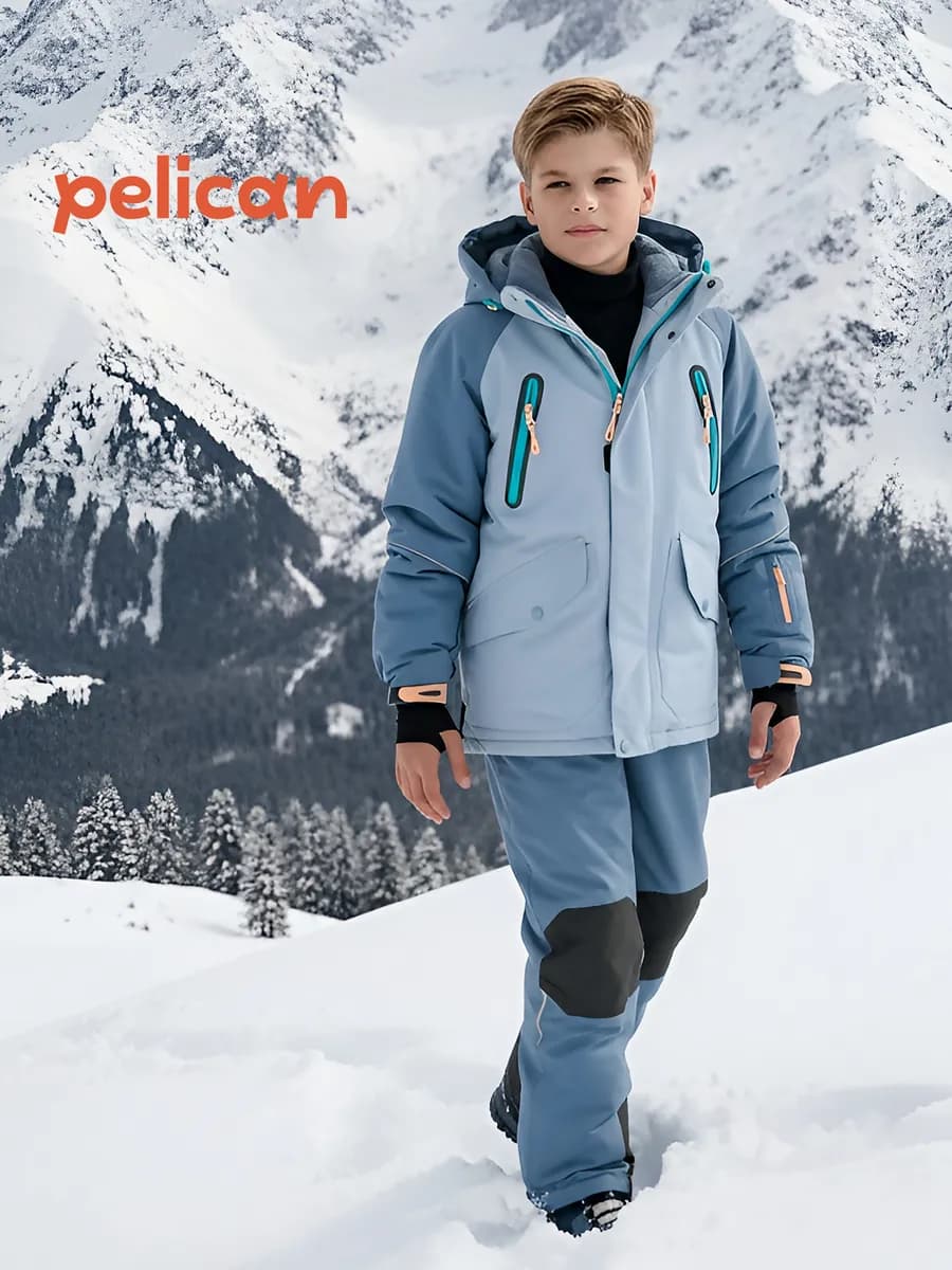 Полукомбинезон зимний для мальчика комбинезон детский