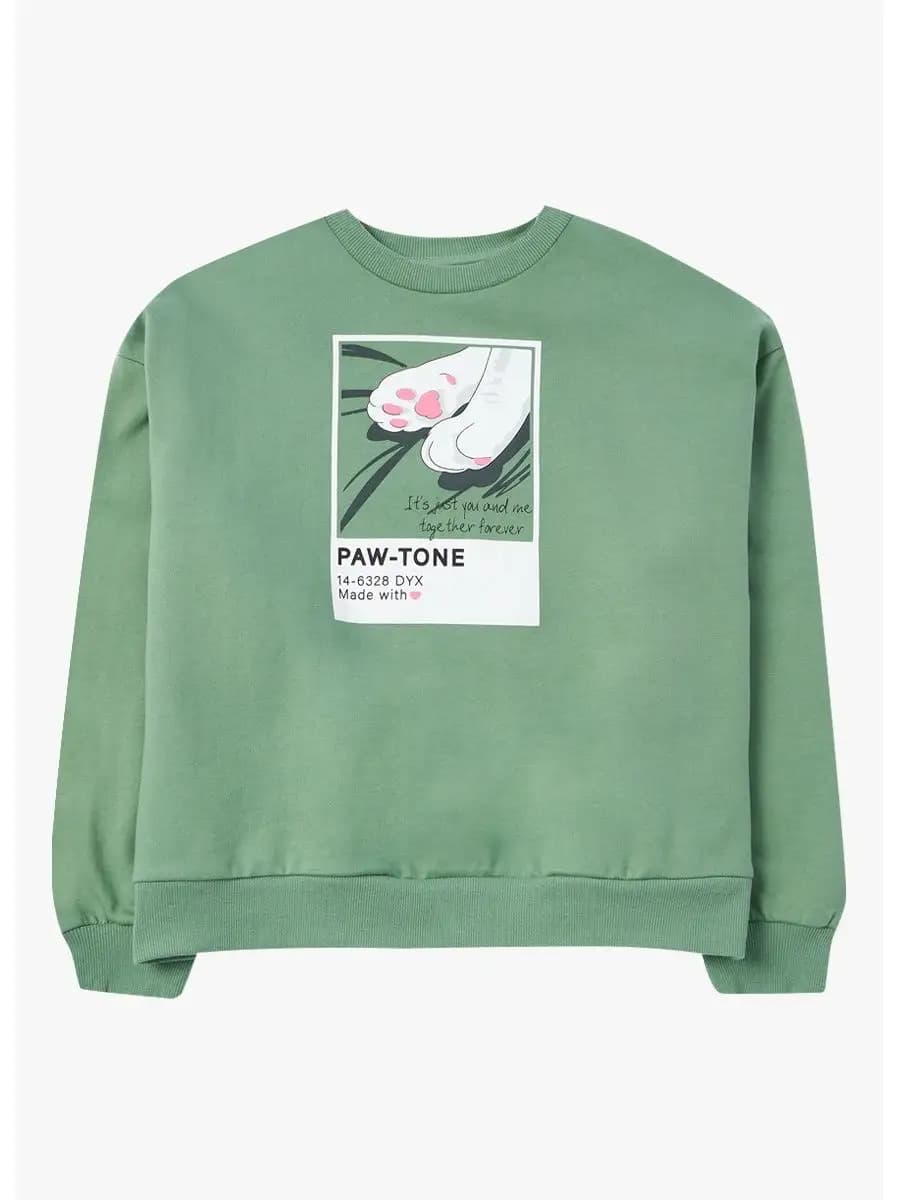 Толстовка зеленая с начесом