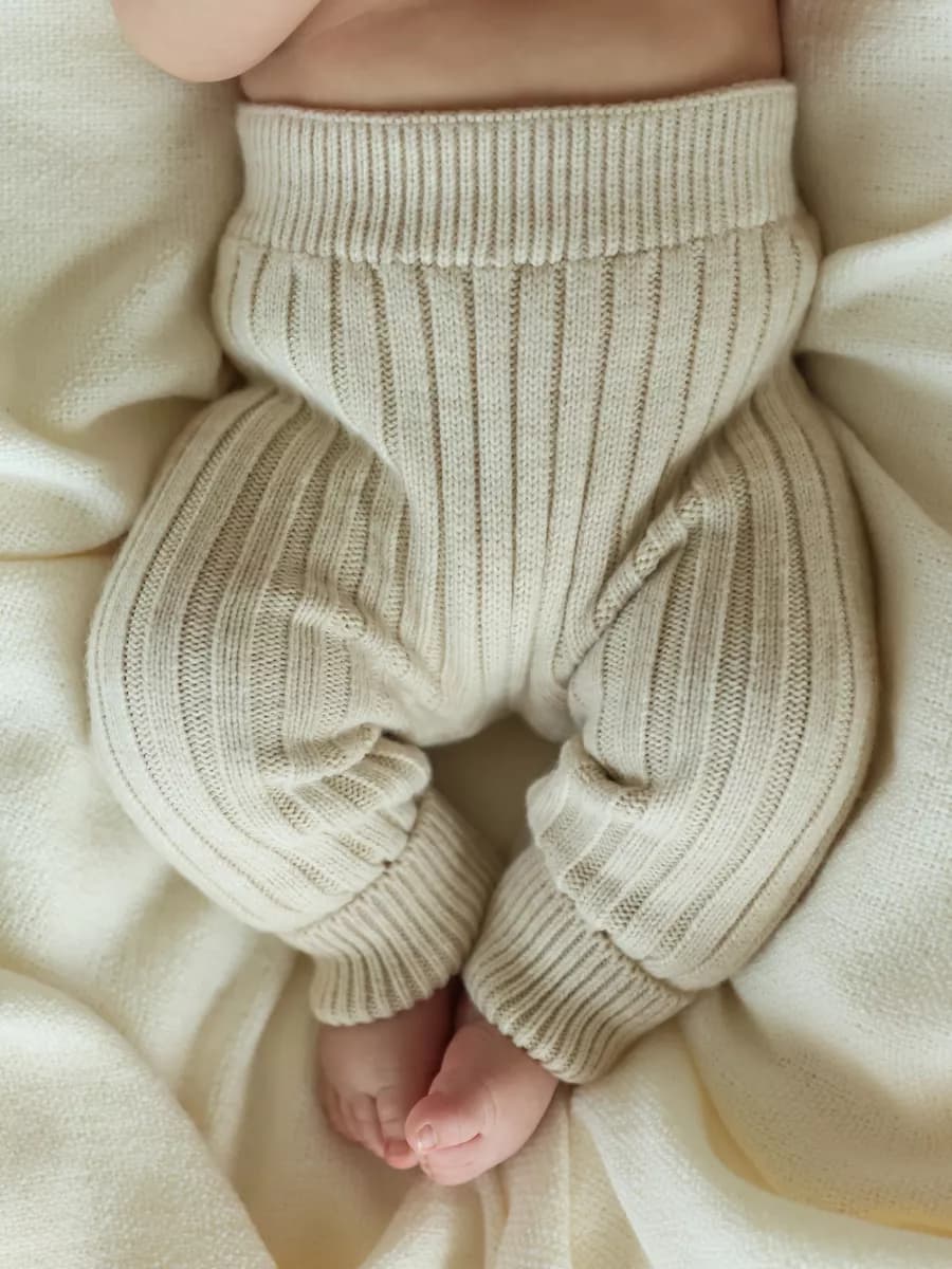 Штаны гамаши лосины вязаные в рубчик