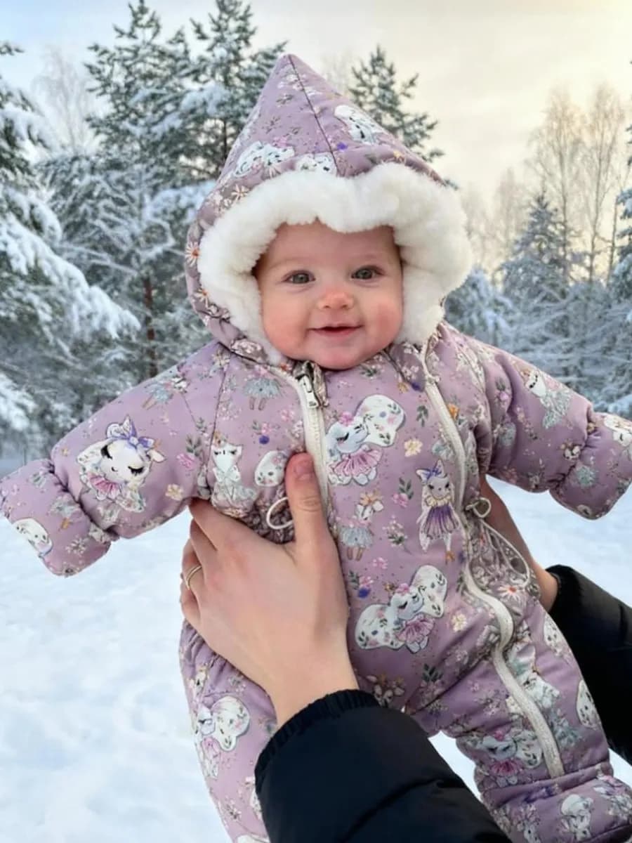 Зимний комбинезон для новорожденных