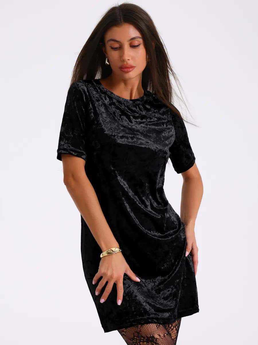 Платье вечернее бархатное короткое