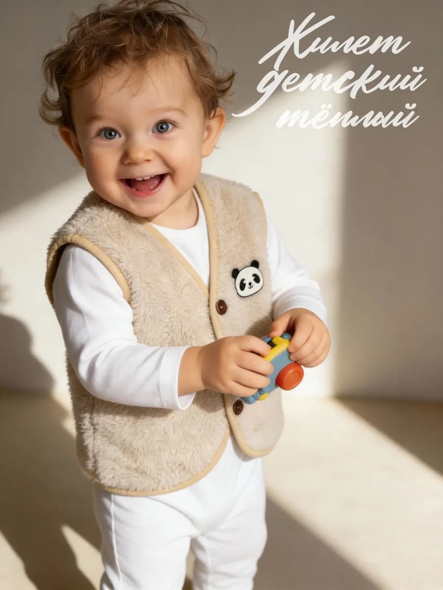 Жилет детский теплый