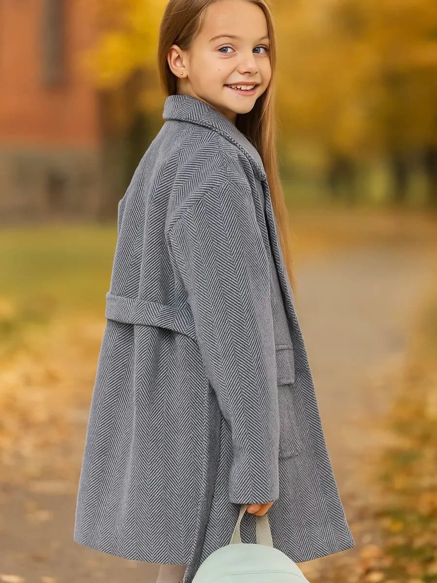 Пальто демисезонное с поясом