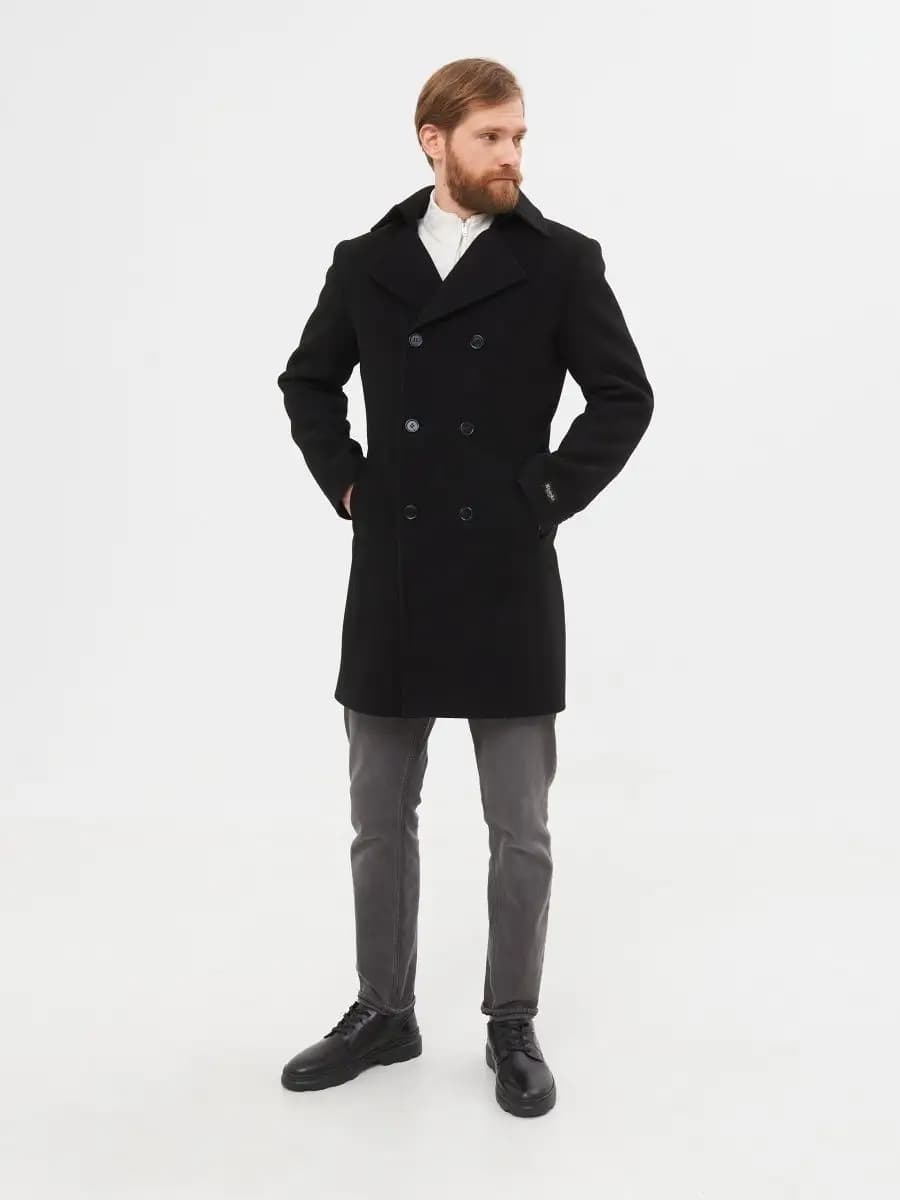 Пальто с подстежкой двубортное