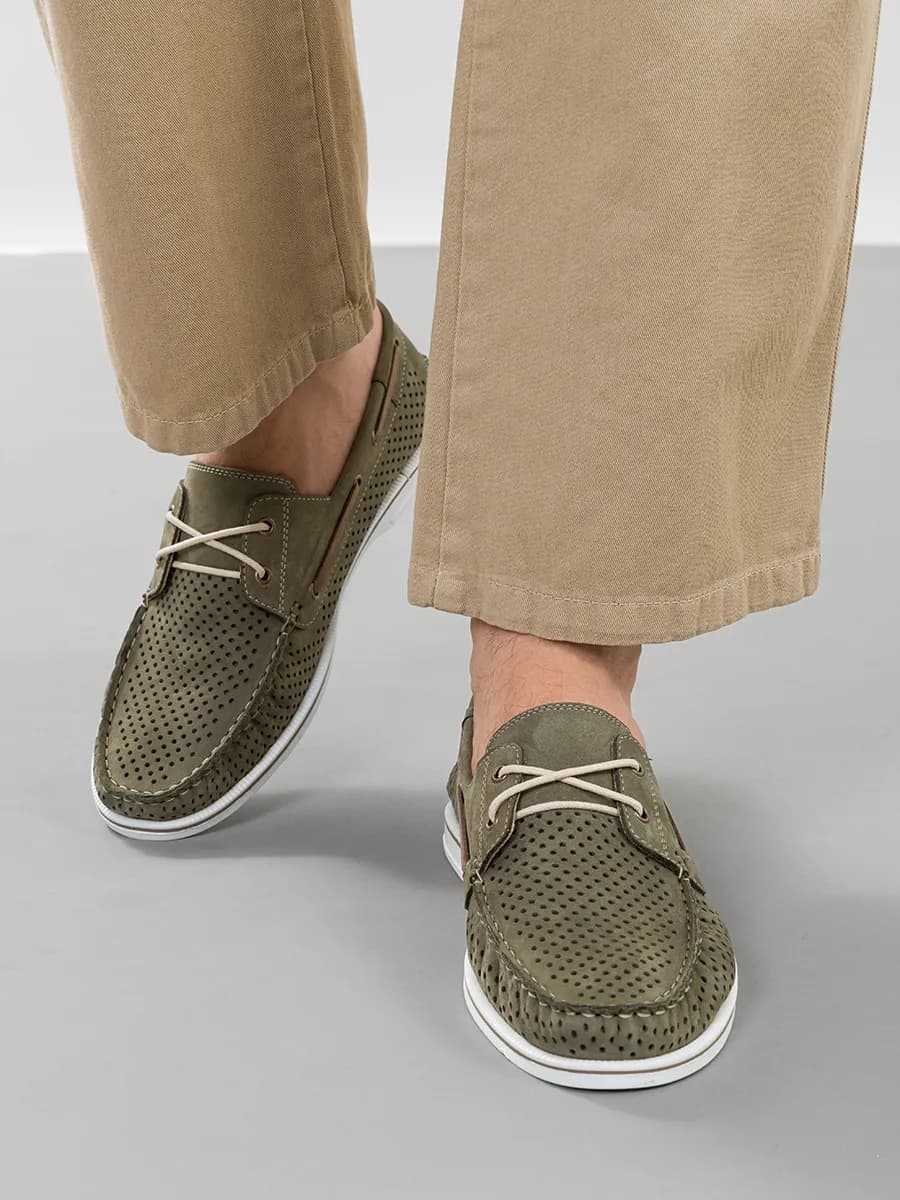 Мокасины кожаные натуральные летние